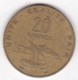 Djibouti 20 Francs 1977, En Bronze Aluminium, KM# 24 - Djibouti