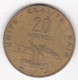 Djibouti 20 Francs 1977, En Bronze Aluminium, KM# 24 - Gibuti