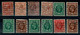 Ref 1589 - 12 X GB  - KGV Perfins Stamps - Gezähnt (perforiert)