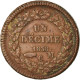 Monnaie, Monaco, Honore V, Decime, 1838, Monaco, TB+, Cuivre, Gadoury:105 - Charles III.