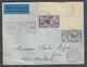 NCE 1939 N° PA 29 & 32 Obl. S/Lettre Recommandée Paita Pour Grasse - Lettres & Documents