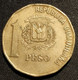 REPUBLIQUE DOMINICAINE - 1 PESO 2000 - "DUARTE" Sous Le Buste - KM 80.2 - Juan Pablo Duarte Y Diez - Dominikanische Rep.