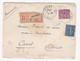 Enveloppe Recommandée 1931 De Mr Mercier à Hautmont Nord Pour Mr Edouard Du Luc à Canet Hérault - Cartas & Documentos