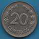 ECUADOR 20 CENTAVOS 1972 KM# 77.1c - Equateur