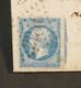 BM5  FRANCE  BELLE LETTRE FERROVIAIRE  1868 MARSEILLE  A CAUTERET +NAP N° 22  20C VOISIN  + AFFRANC. INTERESSANT ++ - 1862 Napoléon III.