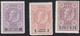 BELGIQUE, 1891, Timbres Téléphone ( COB TE21-26-28 **) - Timbres Téléphones [TE]