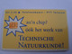 NETHERLANDS  ADVERTISING CHIPCARD  CRD 399 ROTTERDAM NATUURKUNDE        MINT    ** 12045** - Private