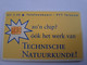 NETHERLANDS  ADVERTISING CHIPCARD  CRD 399 ROTTERDAM NATUURKUNDE        MINT    ** 12045** - Privé