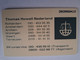 NETHERLANDS  ADVERTISING CHIPCARD  CRD 430 CRAWFORD        MINT    ** 12046** - Privat