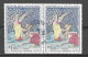 Delcampe - FRANCE 1965  N° 1458 SE TENANT C SOL GRIS BLEUTEE  NUANCE COULEUR  OBLITERE   LAMPE U V / SCANNE 18 PAS A VENDRE - Oblitérés