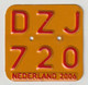 License Plate-nummerplaat-Nummernschild Moped-wheelchair Nederland-the Netherlands 2006 - Placas De Matriculación