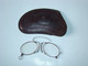 Ancienne Lunette Binocle Pince-nez + Etui En Cuir - Occhiali