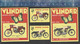 Delcampe - MOTO - TRIUMPH NSU SPARTA NORTON BSA BMW MAICO ADLER DKW ZUNDAPP PANONIA ETC.....VLINDER Matchbox Labels THE NETHERLANDS - Zündholzschachteletiketten