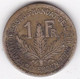 Territoire Sous Mandat De La France. Cameroun. 1 Franc 1926. En Bronzr Aluminium. Lec# 8 - Kamerun