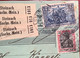 STEINACH THÜRINGEN 1913 Mi 95A I+90 Paketkarte Gebr Bendit>Nyon VD Schweiz (Brief Sachsen-Meiningen Basel Germania - Covers & Documents