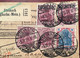STEINACH THÜRINGEN 1921 Mi 146, 152, 157 Paketkarte>Nyon VD Schweiz (Brief Sachsen-Meiningen Basel INFLA Germania - Briefe U. Dokumente