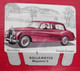 Plaque Rolls-Royce N° 74. Les Grandes Marques D'automobiles Chocolat Cafés Martel Mota. Plaquette Métal Vers 1960 - Blechschilder (ab 1960)