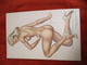 COMICS DESSINS ORIGINAUX  DE MAXIME ROUBINET  NUES   DIMENSIONS 25 PAR 16 CM - Original Drawings