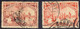 PORTUGAL 1898, Vasco Da Gama 5 R., ABART: Selt. Fehlfarbe Lilarot Statt Zinnober, Gest. Pra.-Stück M. Vergleichsexemplar - Used Stamps