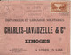 1937 - LIBAN - ENVELOPPE A LIVRER EN GARE TYPE "HORS-SAC" De BEYROUTH => IMPRIMERIE MILITAIRE De LIMOGES - Líbano