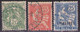 CAVALLE 1902  Mi 9,11,12  BLUE CANCEL  USED - Unused Stamps