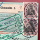 CHEMNITZ 1905 MEF Mi 91 I NACHNAHME ! Paketkarte>Nyon VD Schweiz (DR Brief Basel Zoll Germania Parcel Card Colis Postal - Covers & Documents