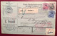 DRESDEN 1903 Germania Paketkarte E.Petzold Künstliche Blumen Stpl BASEL TRANSIT ! >Droguerie Nyon CH (DR Colis Postal - Covers & Documents