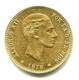 1878.ESPAÑA.MONEDA ORO.25 PTS.ALFONSO XII.DEM. (*18-78) 8,06 GR. EBC+ - Monnaies Provinciales