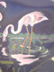 Assiette Murale Longwy Figurant Trois Flamands Roses. Grand Feu. Numéroté 3522. - Sarreguemines (FRA)