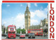 London. -  Londres. - Big Ben ( Bus Et Taxis)    -  Carte Ayant Eu Une Découpe Sur Les Deux Cotés - Houses Of Parliament
