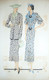 2 Dessins De Mode Exclusif De "M. KUSS 1935"  Recto Verso -  ( Format   24 Cm X 36 Cm )  -  Réf, B 49 - 1900-1940