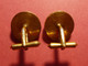 BOUTONS DE MANCHETTES ANCIENS MULTICOLORE VERRE BOMBE EMAILLE ? DANS  BOITE MEL-BO PARIS - Cuff Links & Studs