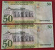 Saudi Arabia 50 Riyals 2021 (1442 Hijry) P-40 C UNC Two Notes From A Bundle New Name Saudi Central Bank - Saudi Arabia