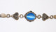 Delcampe - *JOLI ANCIEN BRACELET ARGENT 925e & Pierre Centrale VERRE BLEU 2 COEURS Autour E - Bracelets