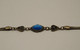 Delcampe - *JOLI ANCIEN BRACELET ARGENT 925e & Pierre Centrale VERRE BLEU 2 COEURS Autour E - Armbanden