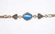 Delcampe - *JOLI ANCIEN BRACELET ARGENT 925e & Pierre Centrale VERRE BLEU 2 COEURS Autour E - Pulseras