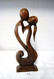 E2 Ancienne Sculpture - Amoureuse En Bois - Romantisme - Contemporary Art