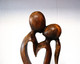 E2 Ancienne Sculpture - Amoureuse En Bois - Romantisme - Contemporary Art