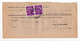 1966. YUGOSLAVIA,DELIVERY NOTE INFORMATION,40 DIN. POSTAGE DUE PAID IN PANCEVO,US TO YUGOSLAVIA - Impuestos