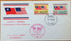 TAIWAN-USA JOINT COVER 1976, ILLUSTRATED, FLAG OF  2 COUNTRY, USA BICENTENNIAL PICTURE CANCEL,TAIPEI CITY CANCEL - Storia Postale