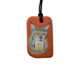 LYNX Cat Hand Painted On A Sea-Worn Terracotta Tile Pendant - Tiere
