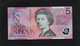 Australie, 5 Dollars, 1992-1999 "Polymer - Without Printed Names Below Portraits" Queen Elizabeth - 1992-2001 (polymère)