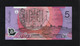 Australie, 5 Dollars, 1992-1999 "Polymer - Without Printed Names Below Portraits" Queen Elizabeth - 1992-2001 (Polymer)