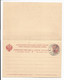 Russ. Post In China P 4 - 4  Kop Wappen - Doppelkarte, Beide Teile M. Blanko Tagesstempel Shanghai - Cina