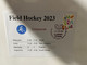 (1 Oø 17) India 2023 World Cup Field Hockey (1 Cover) 13 To 29 Janaury 2023 (with OZ Stamp) Crossover Resuts - Hockey (su Erba)