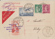 1936 - VIGNETTE / CINDERELLA Sur CP ENTIER ILLUSTREE SEMEUSE EXPO De BOURGES (VOIR DOS) - Briefmarkenmessen