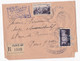 Enveloppe Publicitaire 1953, Pâtisserie Vve Vacherot, Paris, En Recommandé. - 1921-1960: Période Moderne
