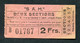 Ticket Billet De Bus De Cherbourg Et Sa Région Vers 1920 "SAM - Société Automobile De La Manche / Deux Sections / 2 Frs" - Europa