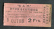 Ticket Billet De Bus De Cherbourg Et Sa Région Vers 1920 "SAM - Société Automobile De La Manche / Deux Sections / 2 Frs" - Europa