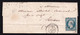 FRANCE 1853 - YT 10 Sur Lettre De Gray à Serrières, Oblit. Petits Chiffres - 1852 Luis-Napoléon